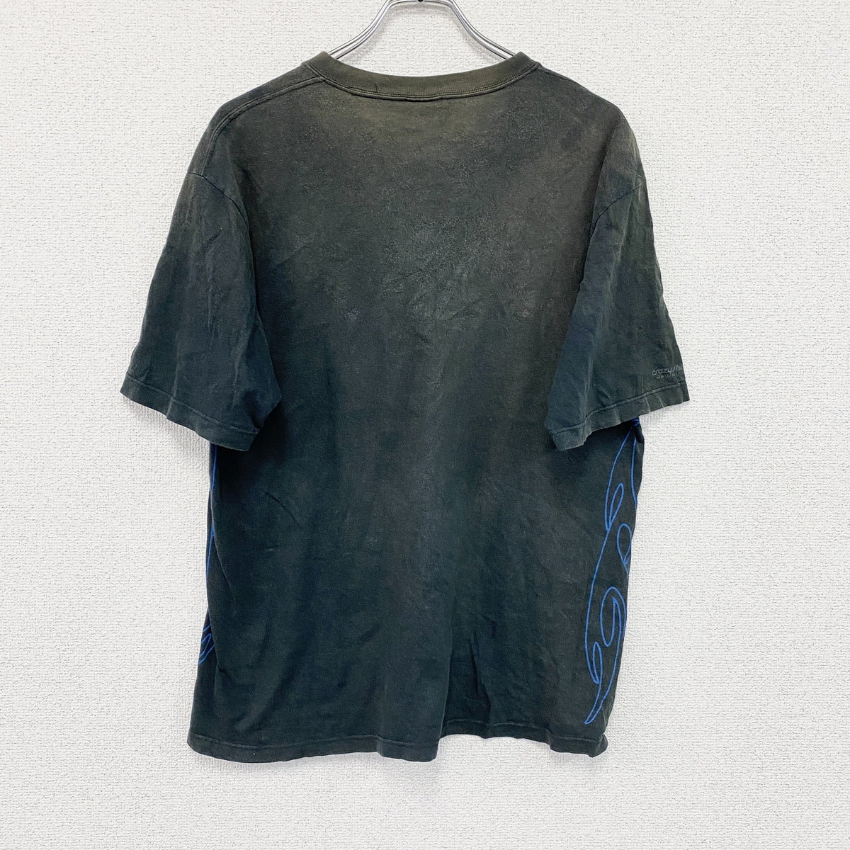 Crazy shirt　半袖プリントTシャツ　黒　ブラック　Mサイズ カットソー メンズ コットン 古着