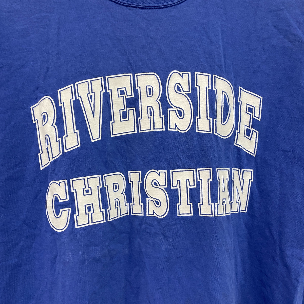 RUSSELL ATHLETIC　ラッセルアスレチック　半袖プリントTシャツ　青　ブルー　Lサイズ　古着