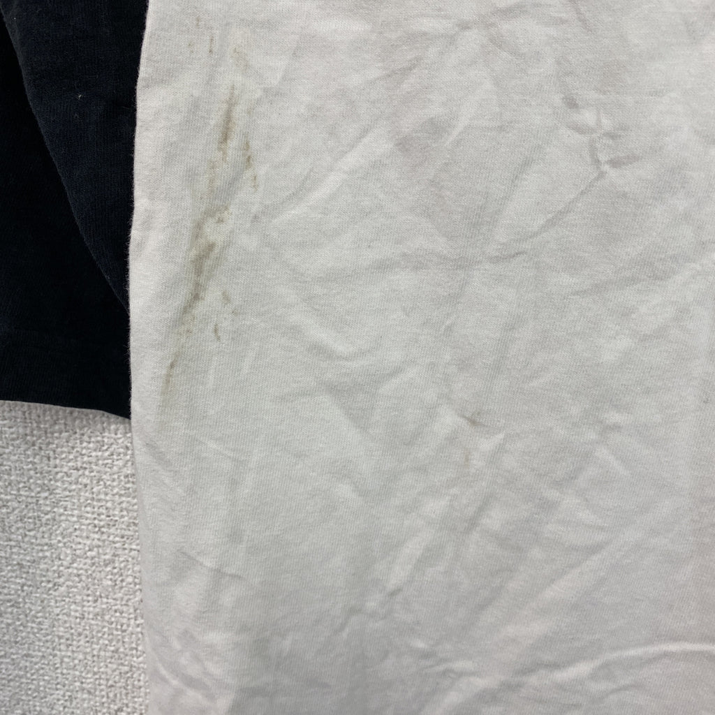 Columbia　コロンビア　長袖Tシャツ/ロンT　ラグラン　白　ホワイト　　黒　ブラック　Lサイズ　古着