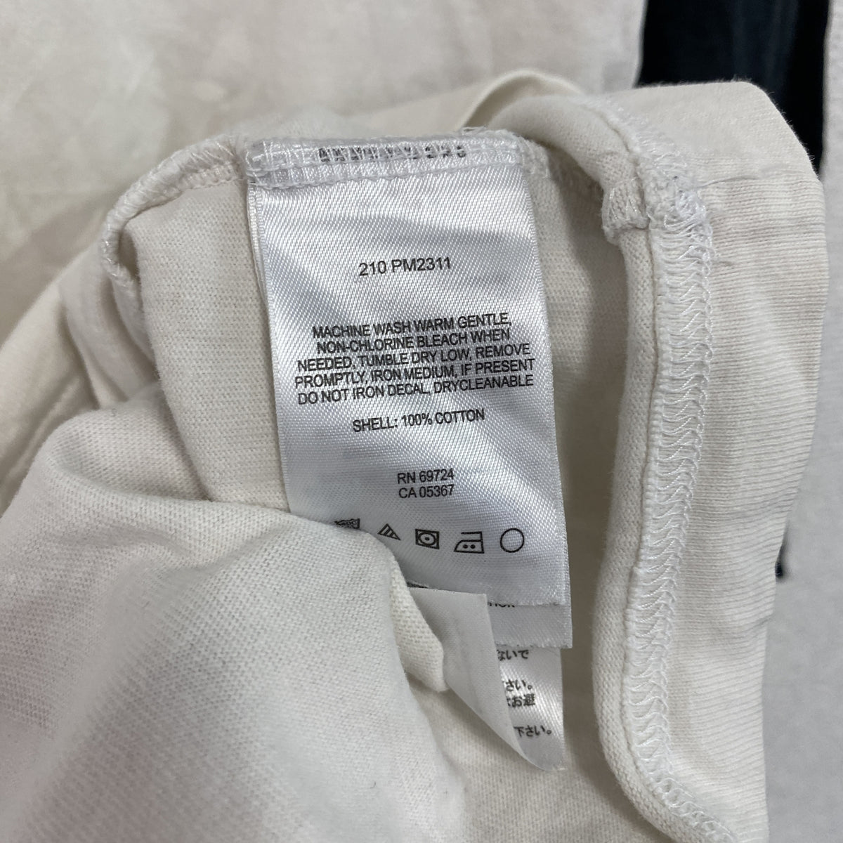 Columbia　コロンビア　長袖Tシャツ/ロンT　ラグラン　白　ホワイト　　黒　ブラック　Lサイズ　古着