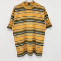 UNIQLO　ユニクロ　半袖Tシャツ　ボーダー柄　オレンジ　XLサイズ　古着