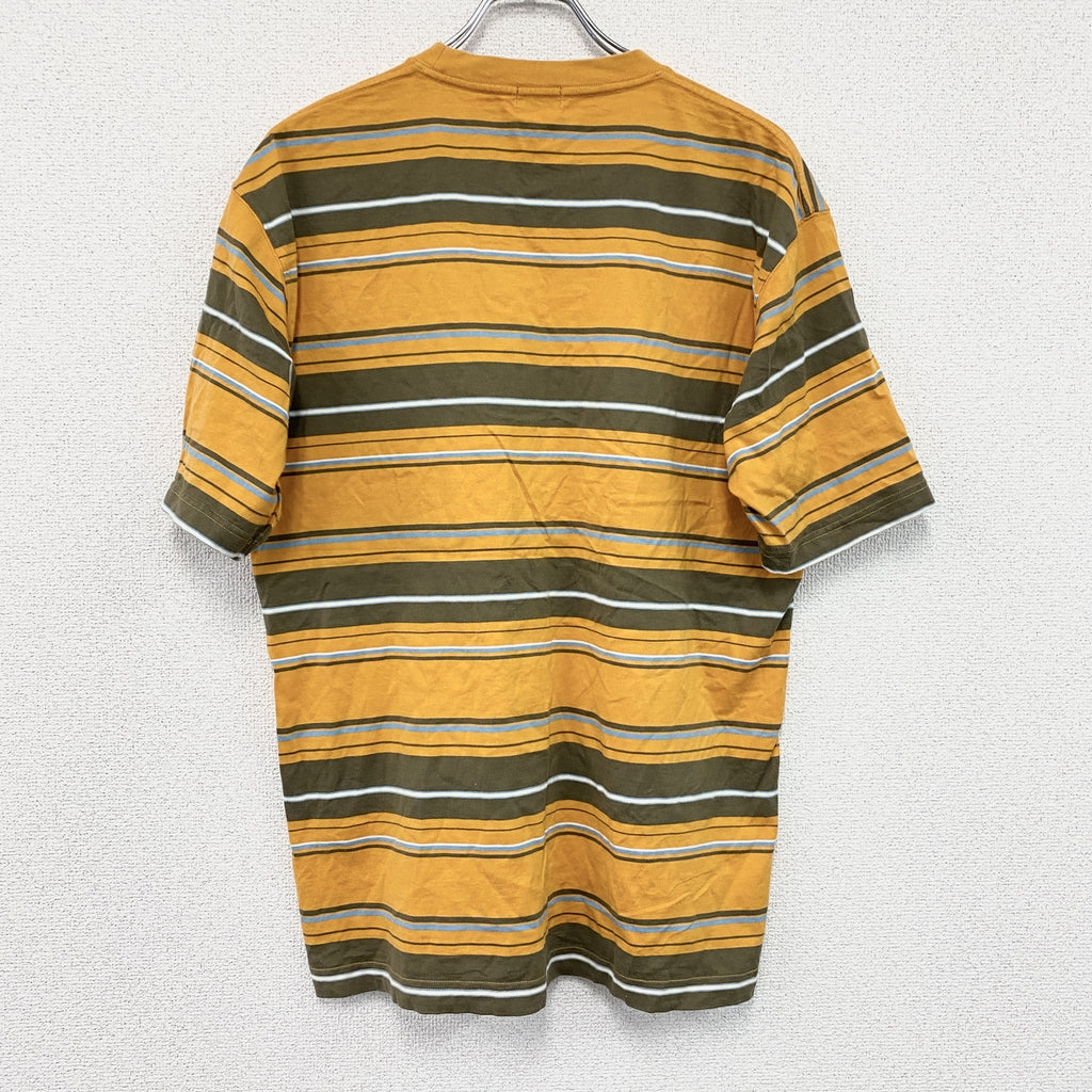 UNIQLO　ユニクロ　半袖Tシャツ　ボーダー柄　オレンジ　XLサイズ　古着
