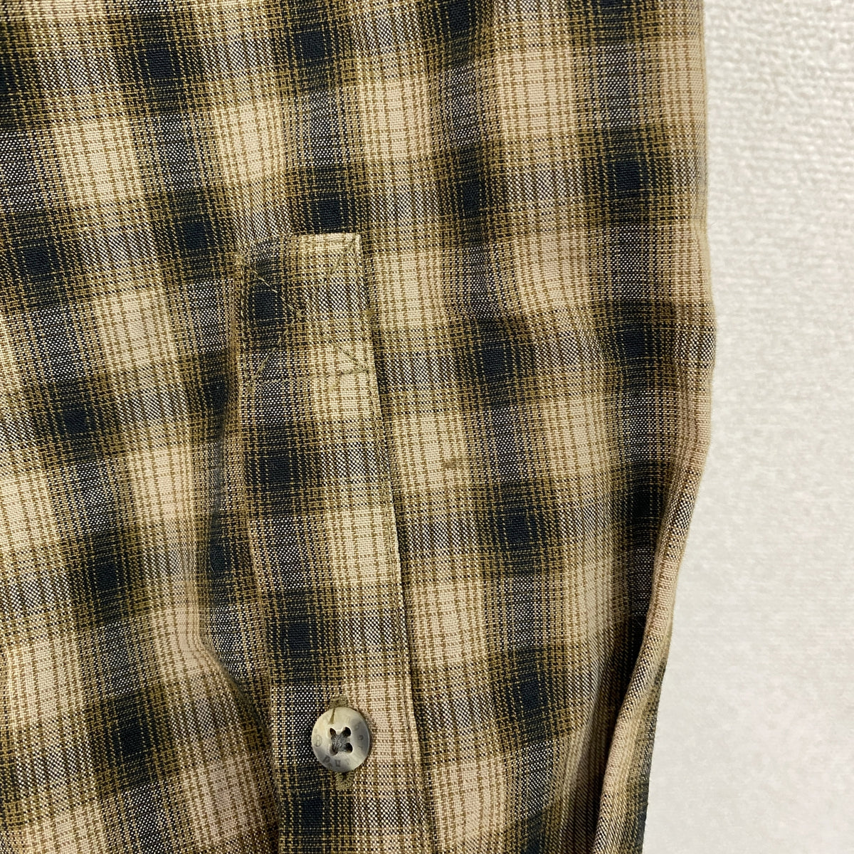 Timberland　ティンバーランド　長袖ボタンダウンシャツ　チェック柄　マルチカラー　黄色　イエロー　Sサイズ　古着