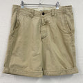 Abercrombie & Fitch　アバクロンビーアンドフィッチ　ハーフパンツ/ショートパンツ　ボタンフライ　ベージュ　W32サイズ　古着