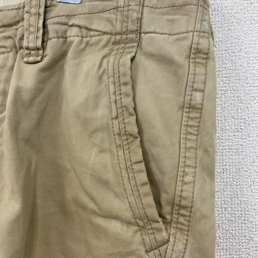 Abercrombie & Fitch　アバクロンビーアンドフィッチ　ハーフパンツ/ショートパンツ　ボタンフライ　ベージュ　W32サイズ　古着