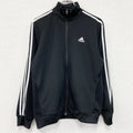 adidas　アディダス　トラックジャケット/ジャージ　黒　ブラック　Mサイズ　古着