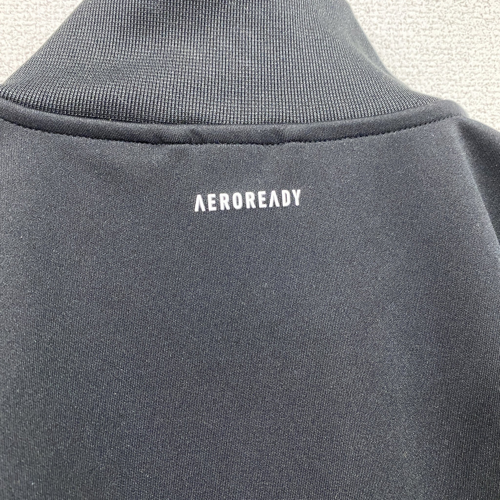 adidas　アディダス　トラックジャケット/ジャージ　黒　ブラック　Mサイズ　古着