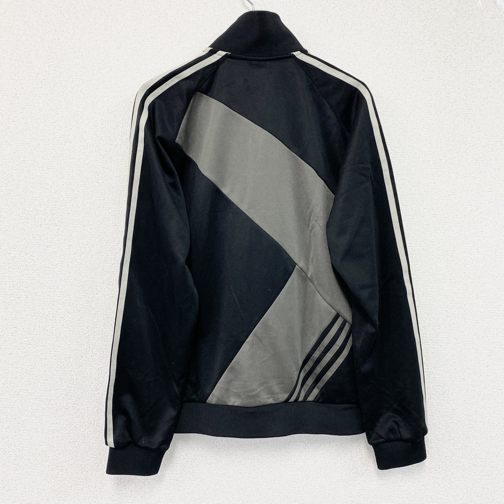 adidas　アディダス　トラックジャケット/ジャージ　黒　ブラック　グレー　XOサイズ　古着