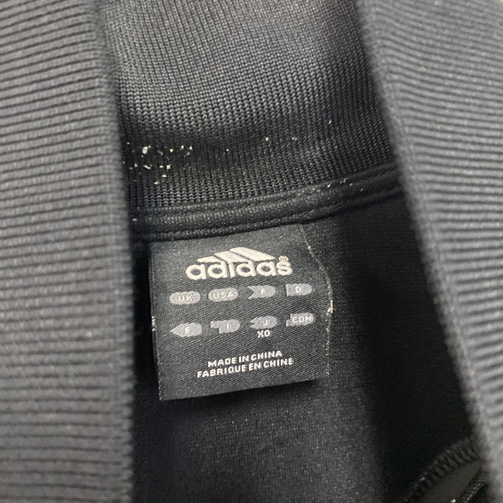 adidas　アディダス　トラックジャケット/ジャージ　黒　ブラック　グレー　XOサイズ　古着