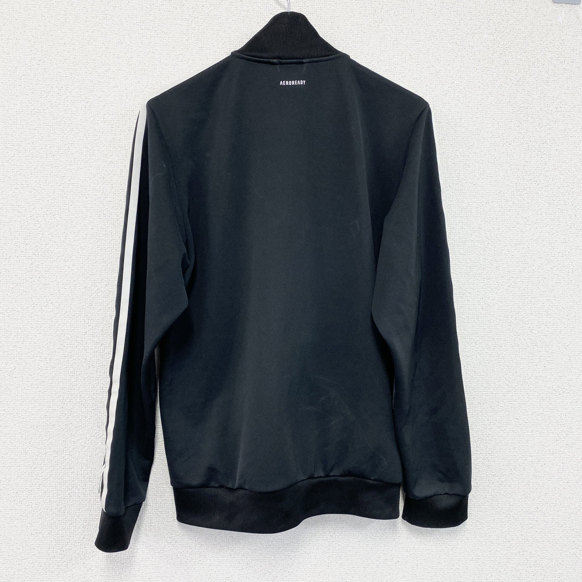 adidas　アディダス　トラックジャケット/ジャージ　黒　ブラック　Mサイズ　古着