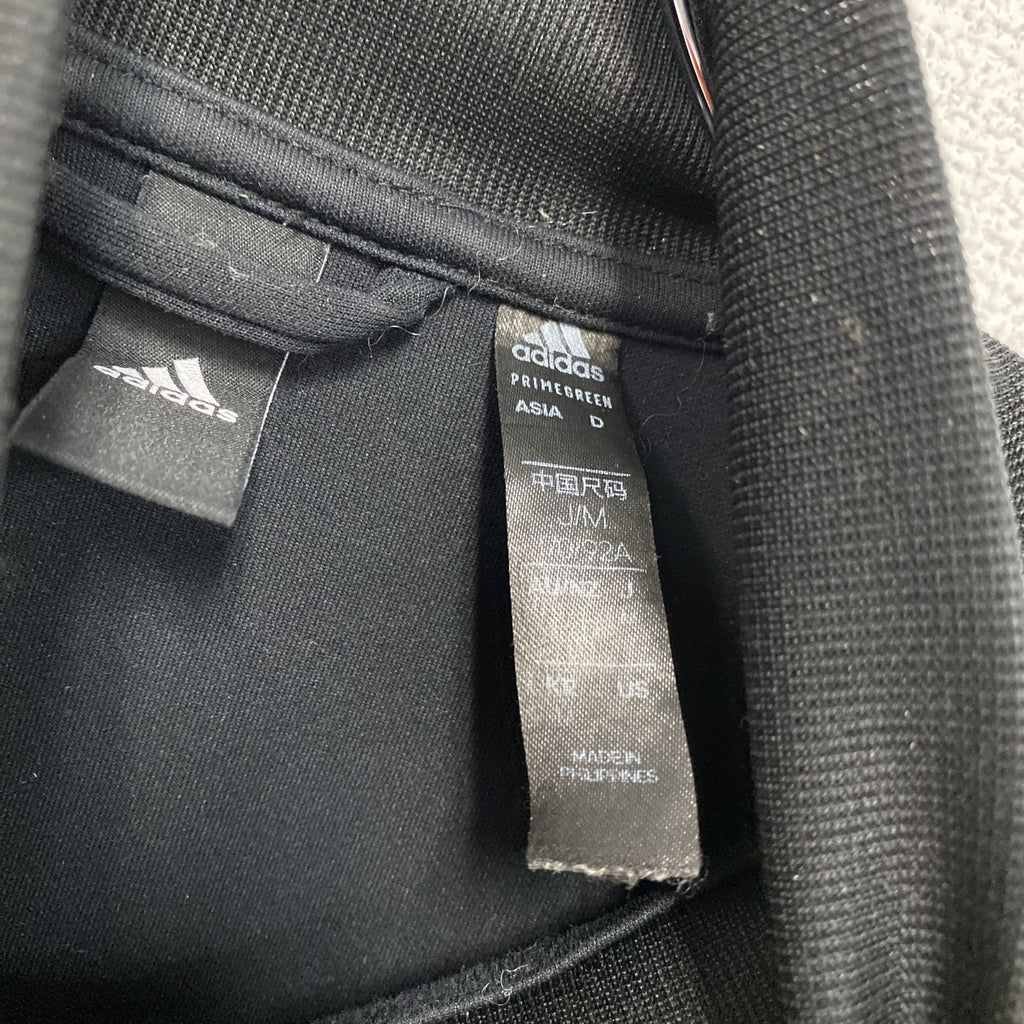 adidas　アディダス　トラックジャケット/ジャージ　黒　ブラック　Mサイズ　古着