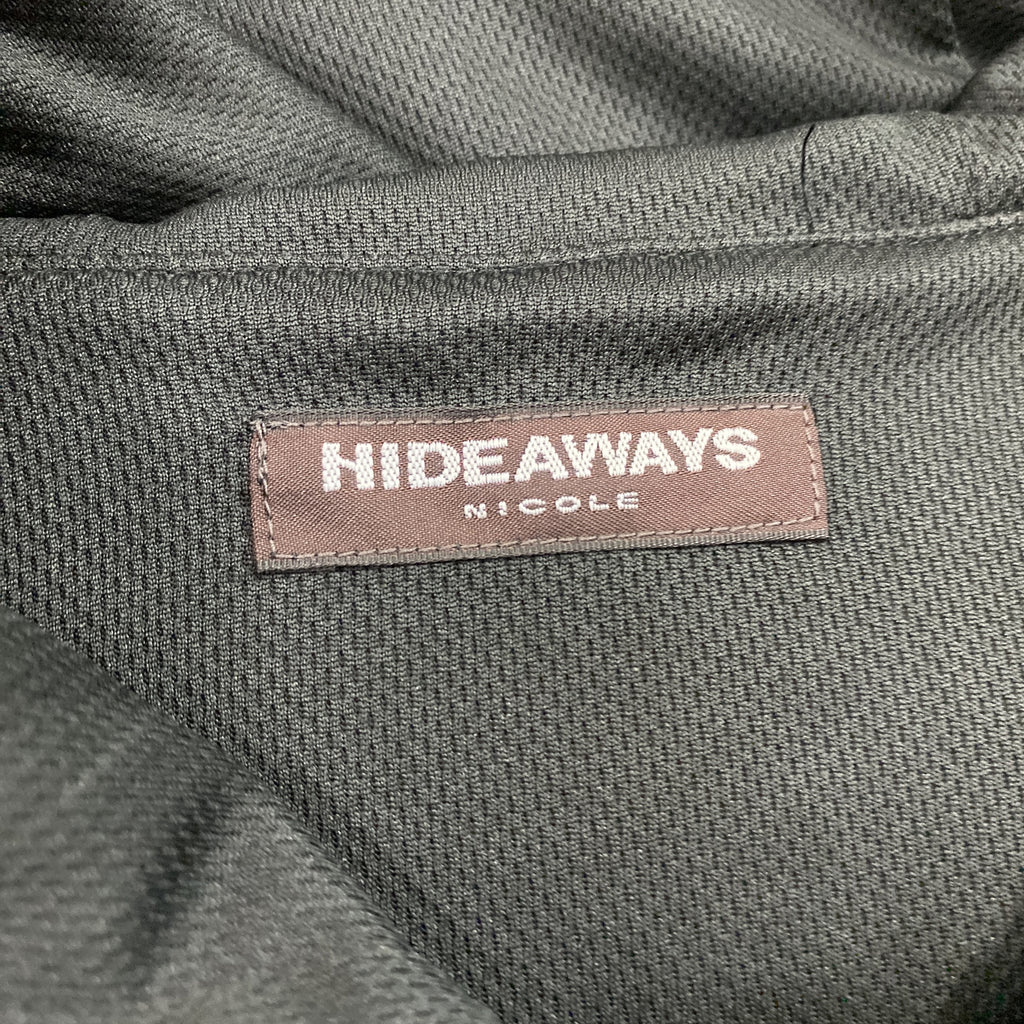 HIDEAWAY　ハイダウェイ　半袖パーカー　黒　ブラック　48サイズ　古着