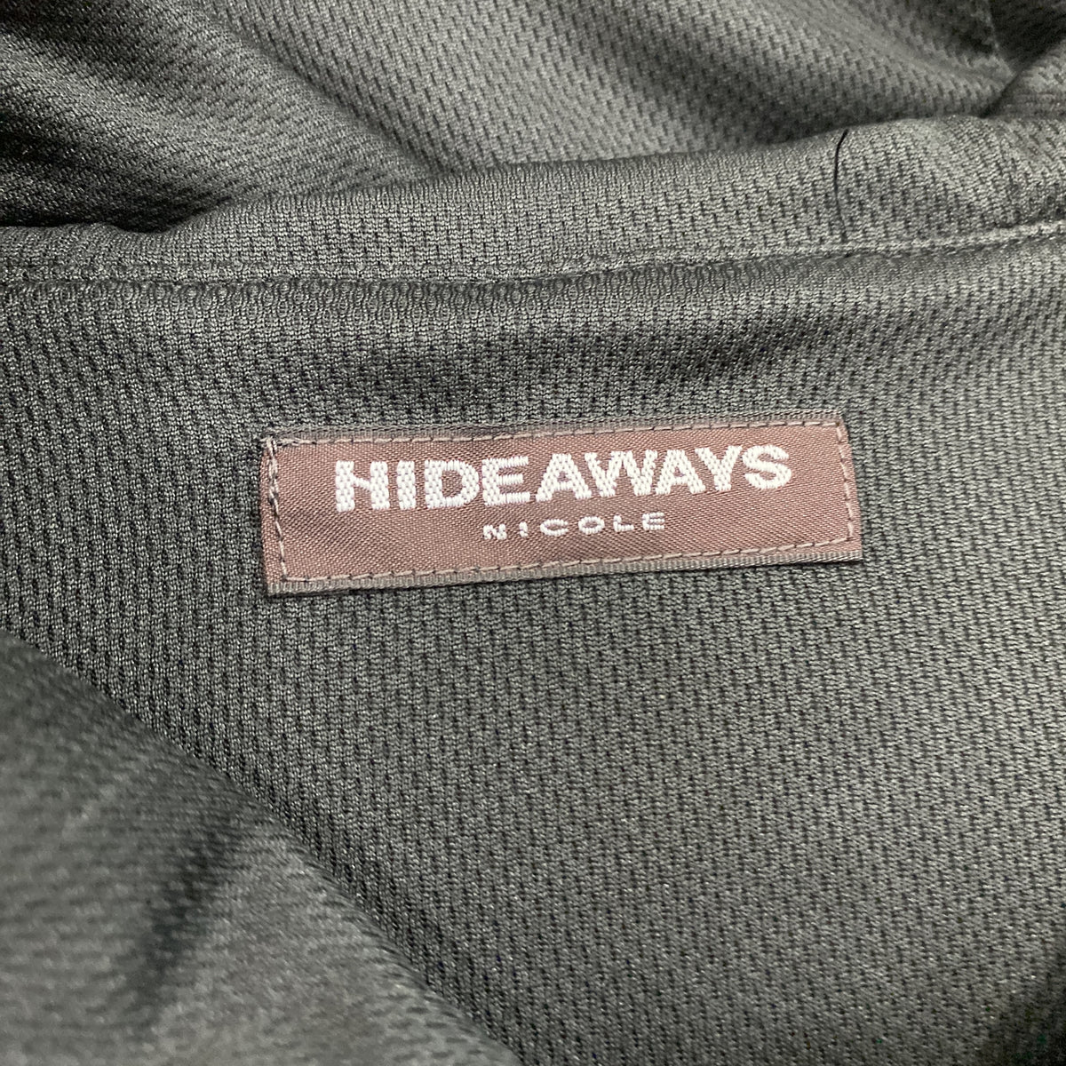 HIDEAWAY　ハイダウェイ　半袖パーカー　黒　ブラック　48サイズ　古着