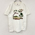 anvil　アンビル　半袖プリントTシャツ　シングルステッチ　ヴィンテージ　白　ホワイト　Mサイズ カットソー メンズ コットン 古着
