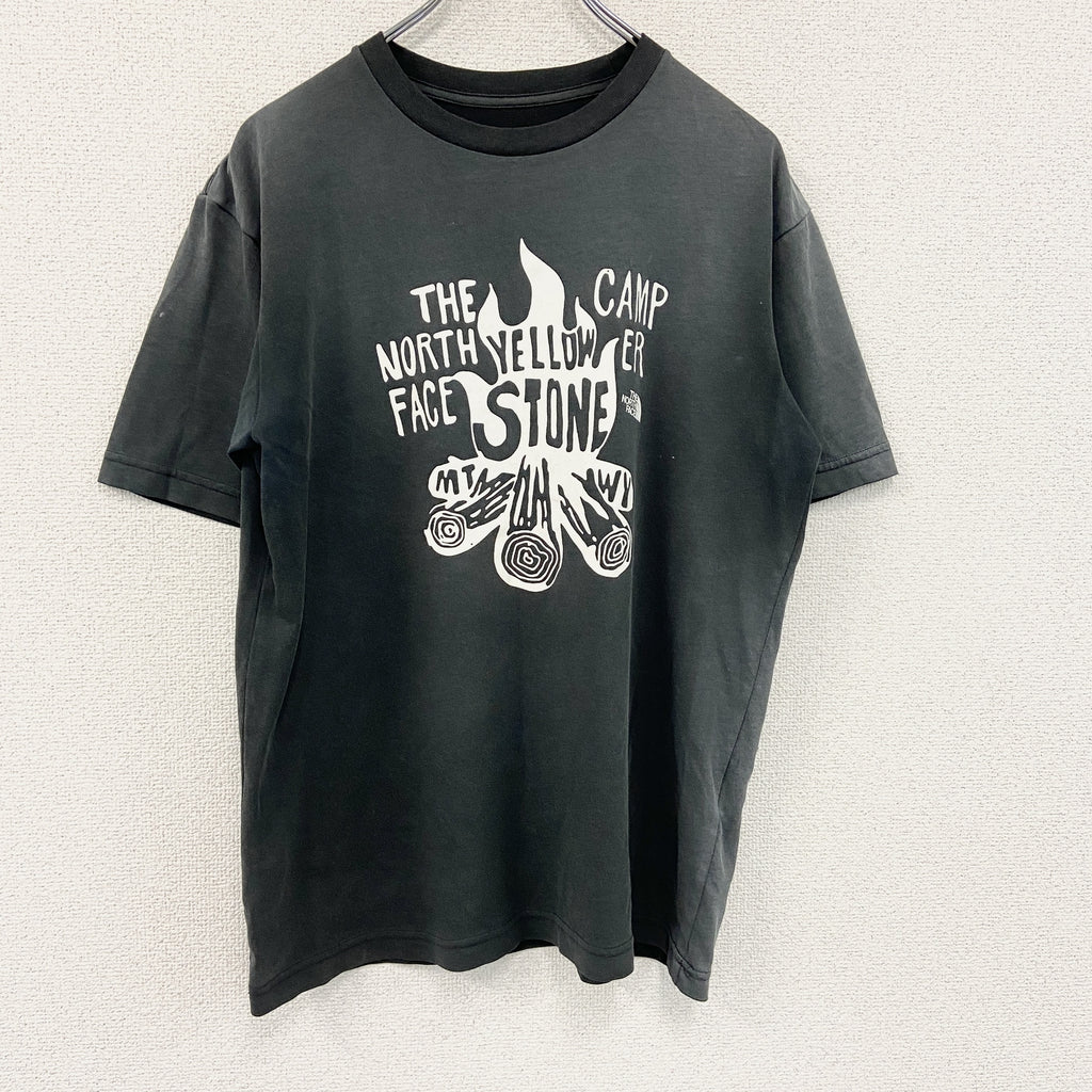 THE NORTH FACE　ザ・ノースフェイス　半袖プリントTシャツ　黒　ブラック　Lサイズ　古着