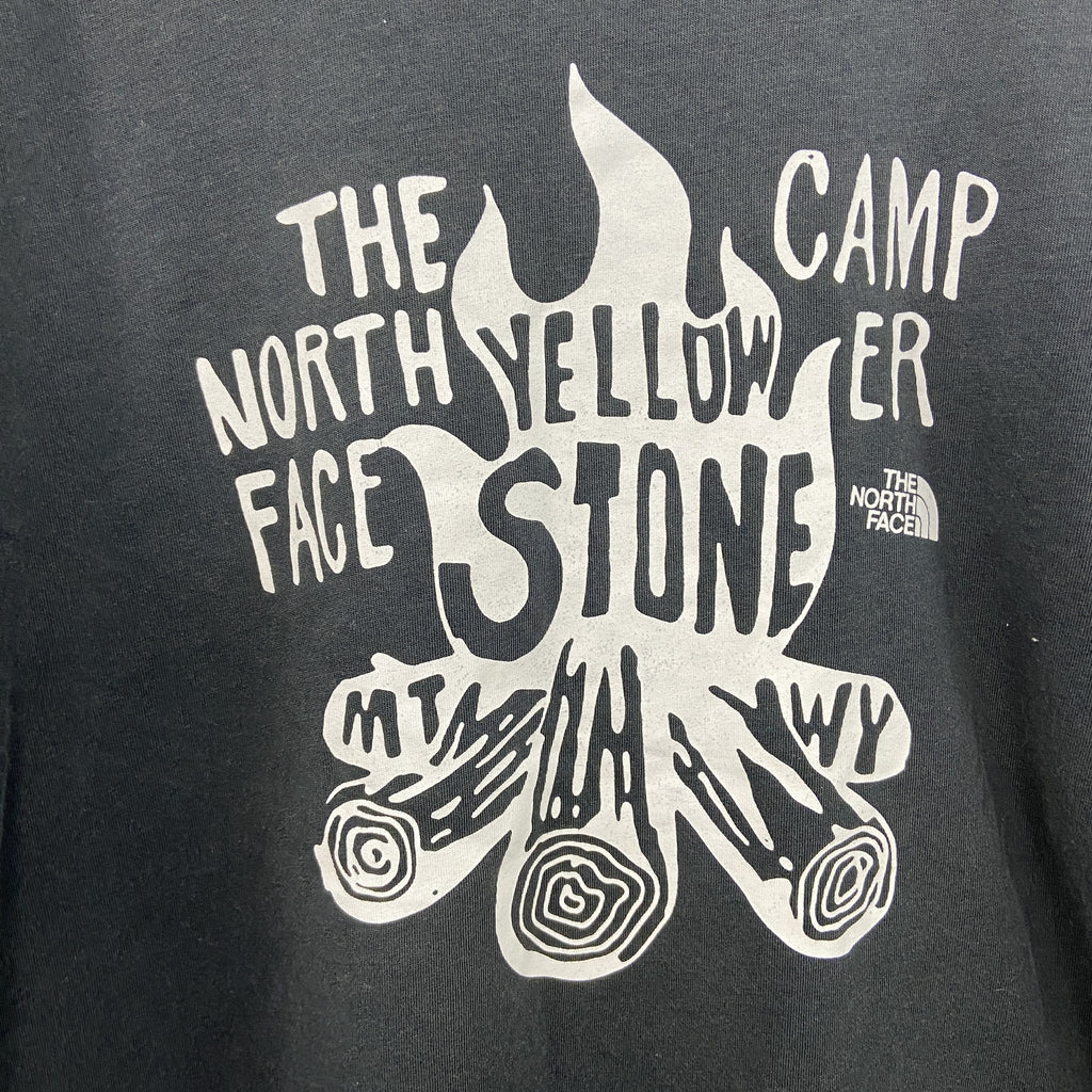 THE NORTH FACE　ザ・ノースフェイス　半袖プリントTシャツ　黒　ブラック　Lサイズ　古着