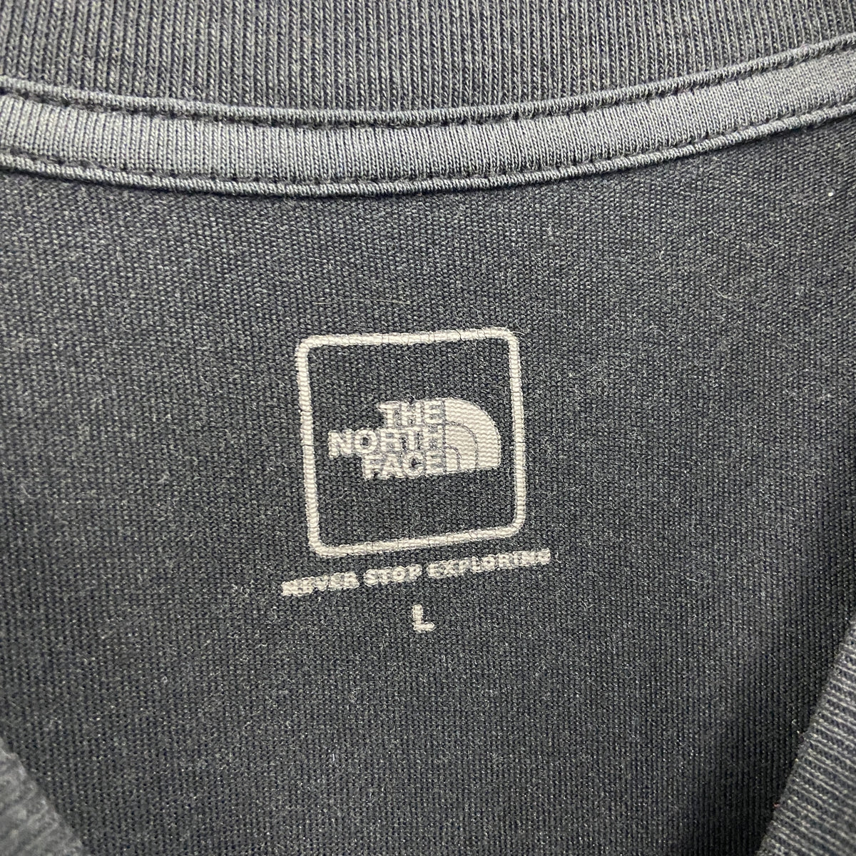 THE NORTH FACE　ザ・ノースフェイス　半袖プリントTシャツ　黒　ブラック　Lサイズ　古着