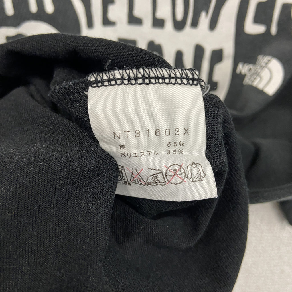 THE NORTH FACE　ザ・ノースフェイス　半袖プリントTシャツ　黒　ブラック　Lサイズ　古着