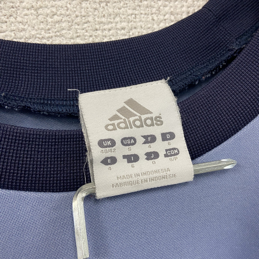 adidas　アディダス　半袖Tシャツ　水色　ライトブルー　Sサイズ　古着