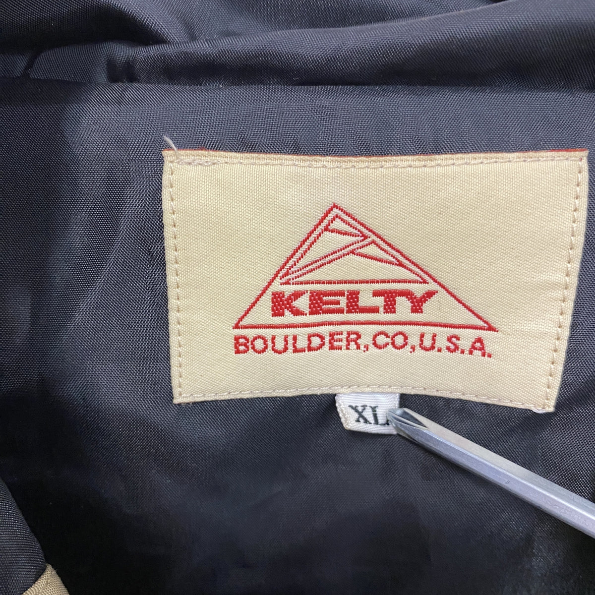 KELTY　ケルティ　coen　コーエン　別注ストームジャケット　マウンテンパーカー　ベージュ　黒　ブラック　XLサイズ　古着