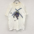 Crazy Shirt　クレイジーシャツ　半袖プリントTシャツ　シングルステッチ　ヴィンテージ　白　ホワイト　Mサイズ　古着