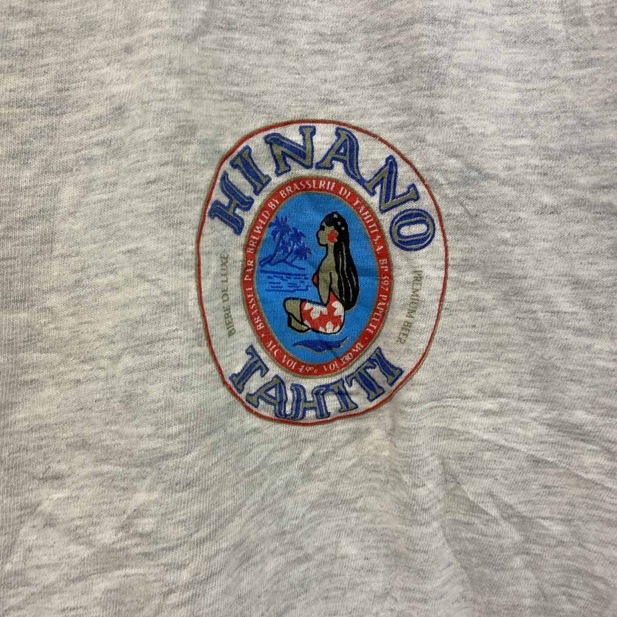 Hanes　ヘインズ　半袖プリントTシャツ　シングルステッチ　ヴィンテージ　霜降りグレー　Mサイズ カットソー メンズ コットン 古着