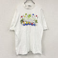Hanes　ヘインズ　半袖プリントTシャツ　シングルステッチ　ヴィンテージ　白　ホワイト　XLサイズ カットソー メンズ コットン 古着