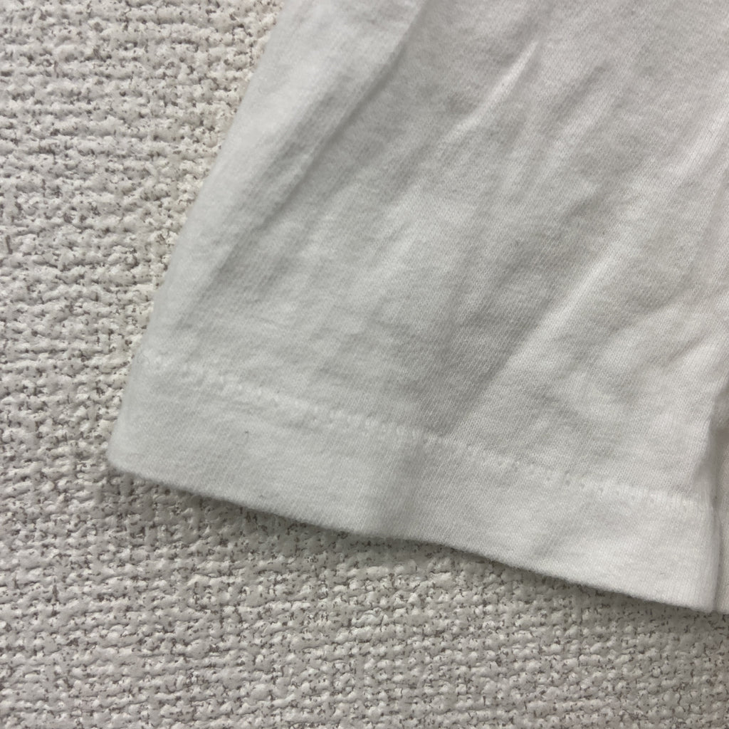 Hanes　ヘインズ　半袖プリントTシャツ　シングルステッチ　ヴィンテージ　白　ホワイト　XLサイズ カットソー メンズ コットン 古着