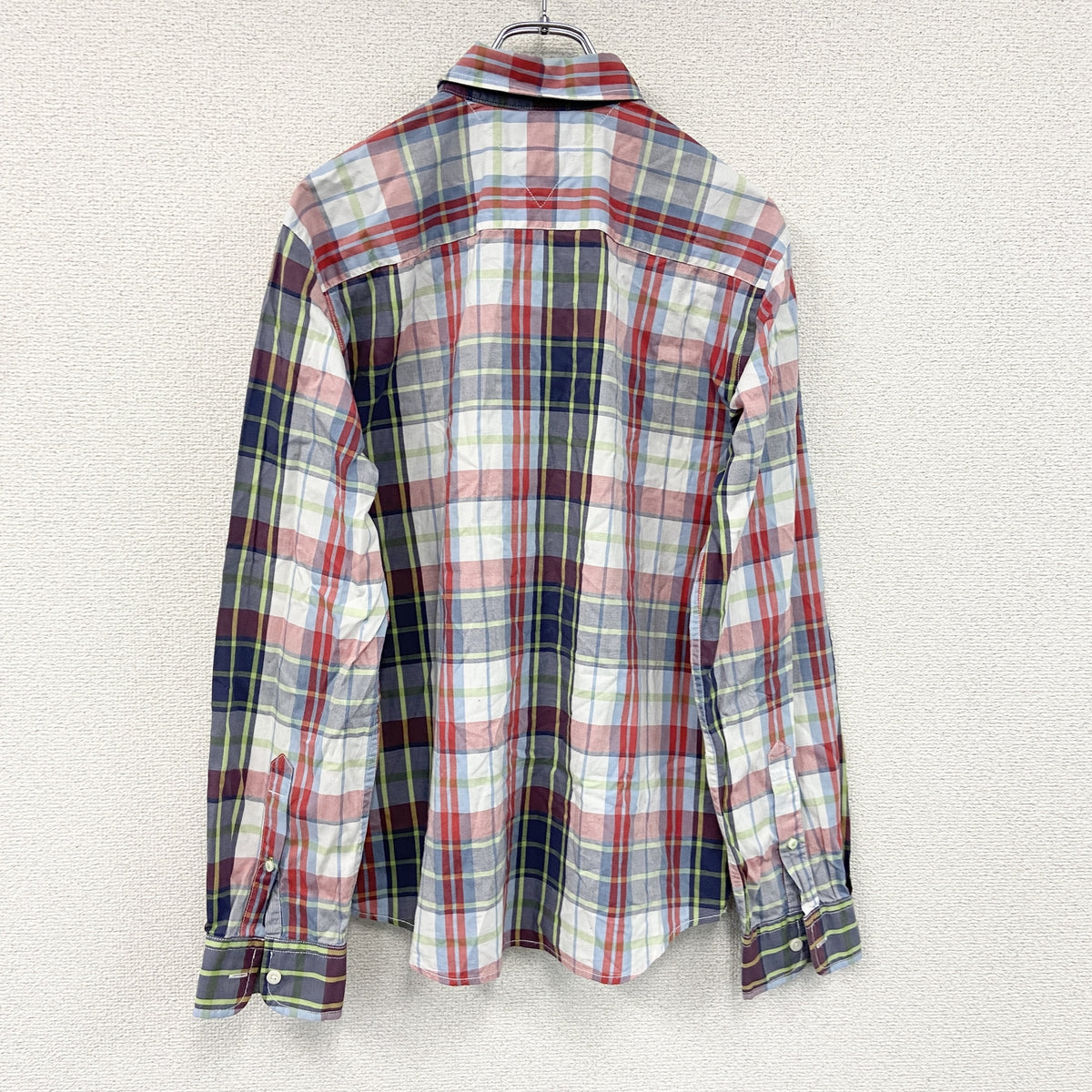 TOMMY HILFIGER　トミーヒルフィガー　長袖ボタンダウンシャツ　チェック柄　マルチカラー　XLサイズ　古着