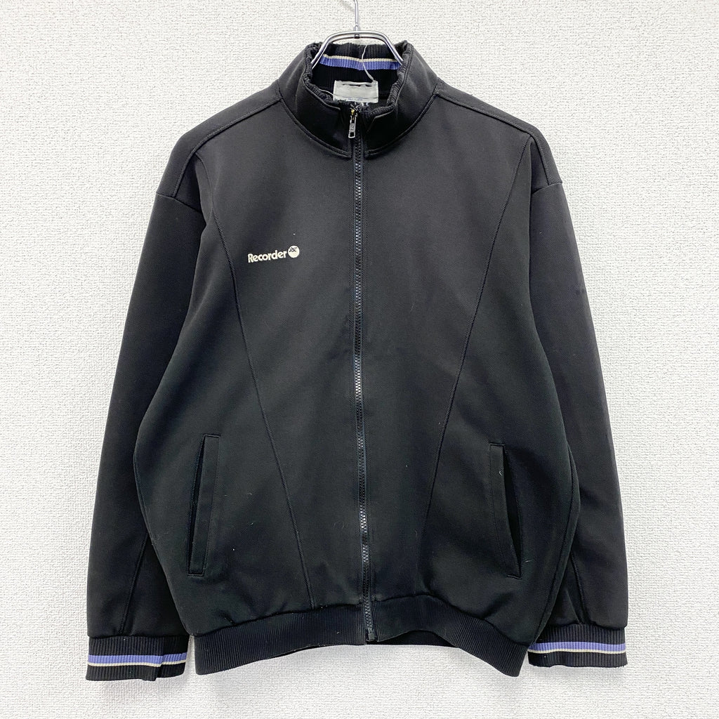asics　アシックス　Recorder　レコーダー　トラックジャケット/ジャージ　黒　ブラック　Oサイズ　古着