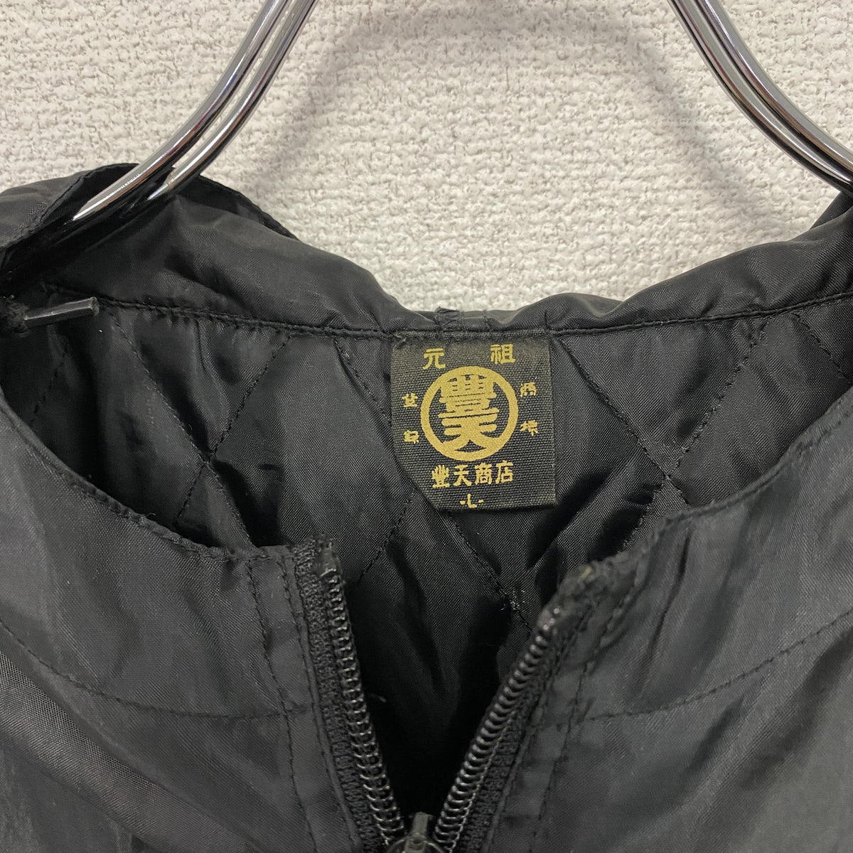 豊天商店　アノラックパーカー/フーディー　黒　ブラック　Lサイズ　古着
