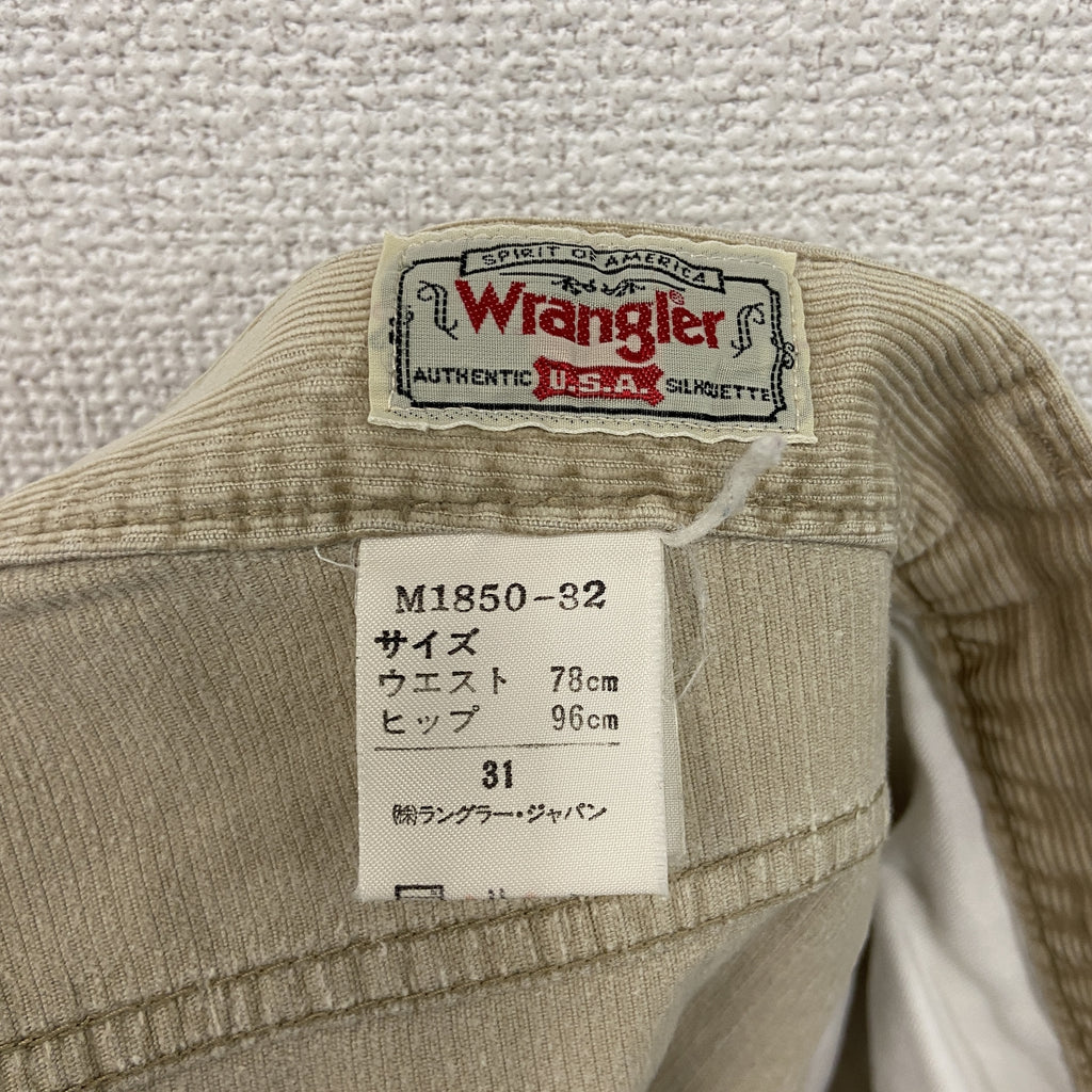Wrangler　ラングラー　コーデュロイパンツ　ジップフライ　ベージュ　31サイズ　古着