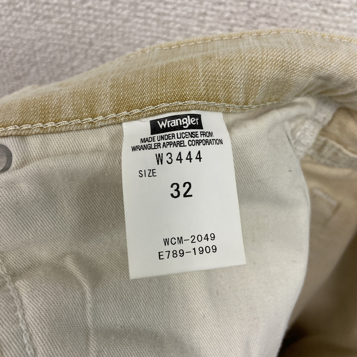 Wrangler　ラングラー　デニムパンツ/ジーンズ　ジップフライ　ベージュ　W32サイズ　古着