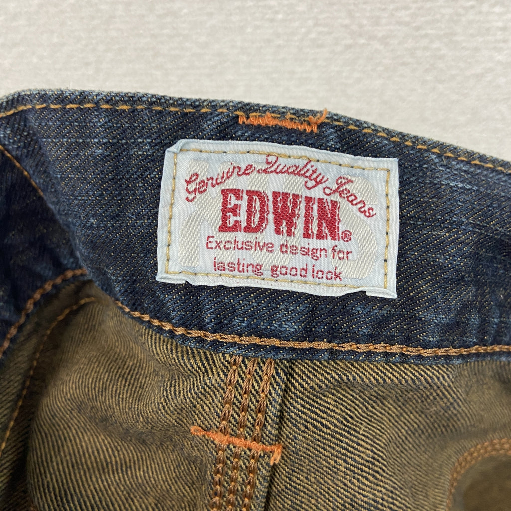 EDWIN　エドウィン　デニムパンツ/ジーンズ　ジップフライ　インディゴ　W30サイズ　古着
