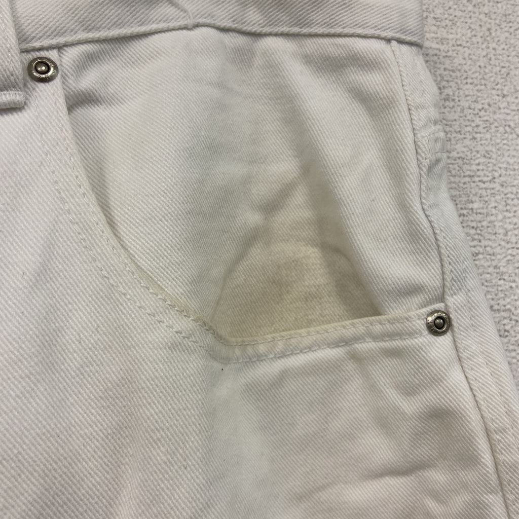 NAUTICA　ノーティカ　デニムハーフパンツ/ショートパンツ　ジップフライ　白　ホワイト　W34サイズ　古着