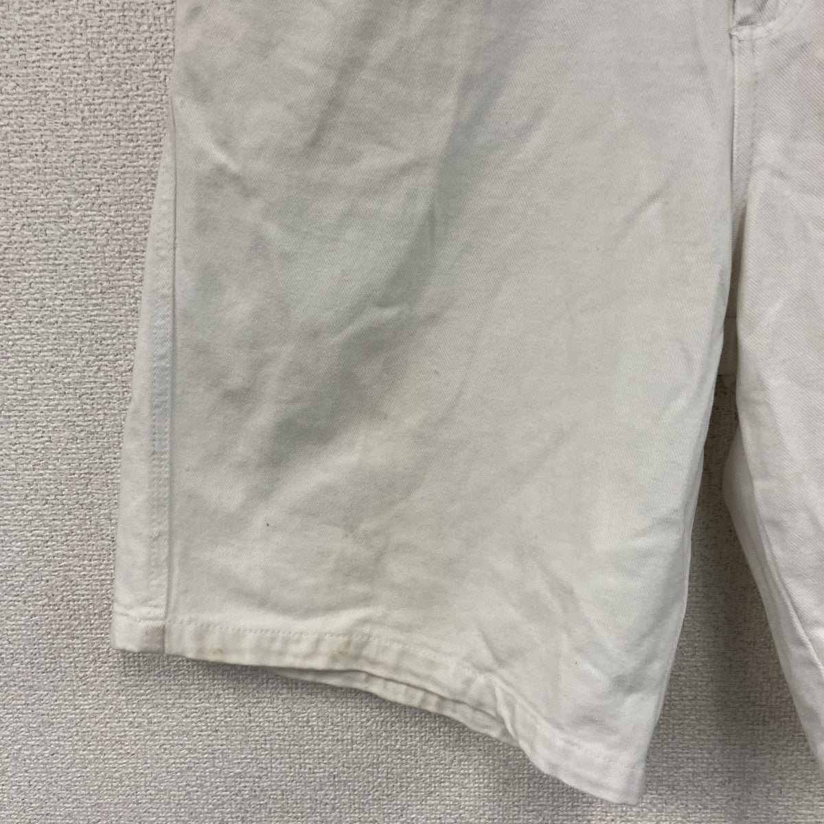 NAUTICA　ノーティカ　デニムハーフパンツ/ショートパンツ　ジップフライ　白　ホワイト　W34サイズ　古着