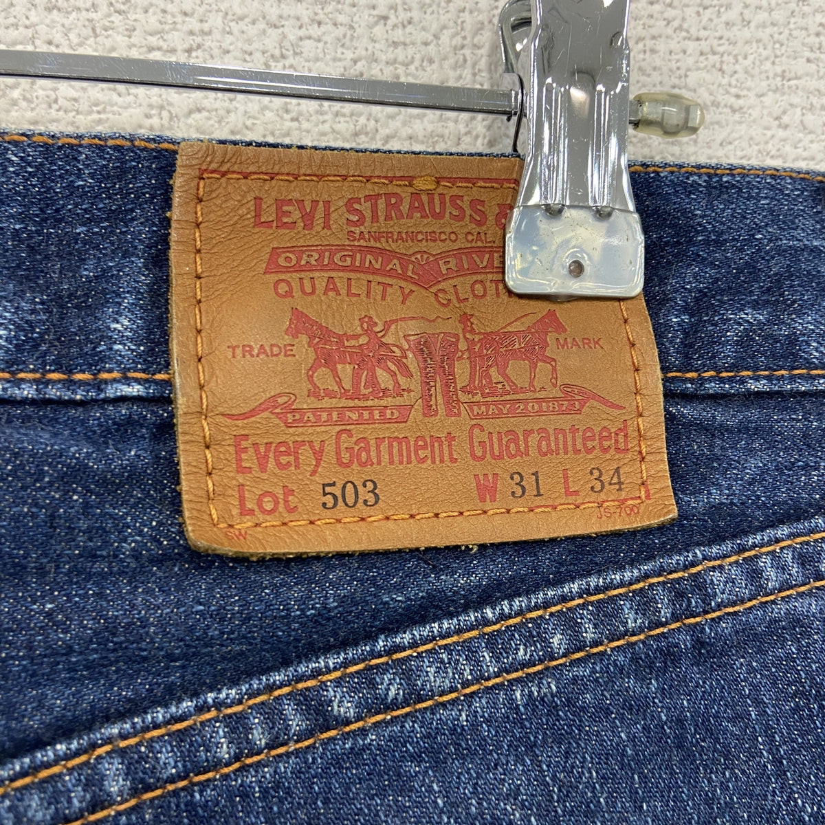 Levi's　リーバイス　503　デニムパンツ/ジーンズ　ジップフライ　インディゴ　W31サイズ　古着