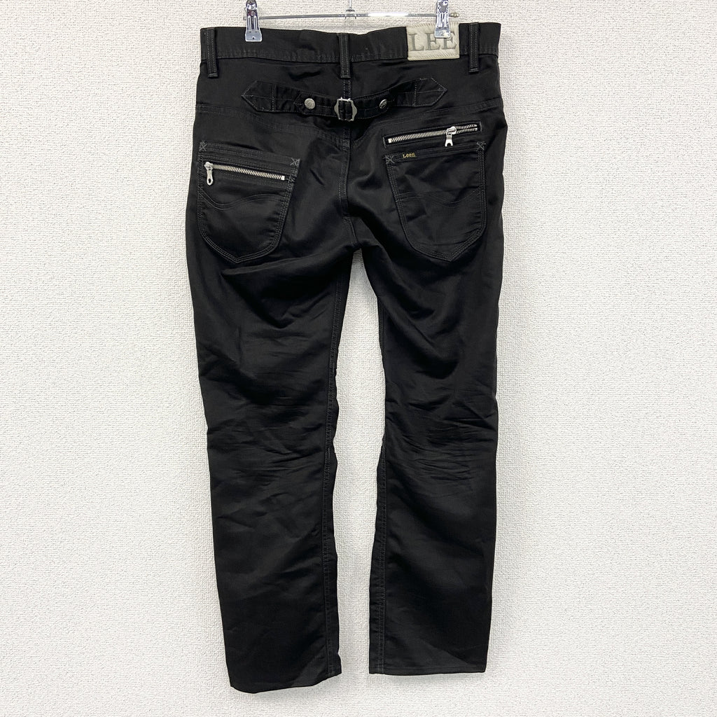 Lee　リー　ナローパンツ　シンチバック　ジップフライ　黒　ブラック　W32サイズ　古着