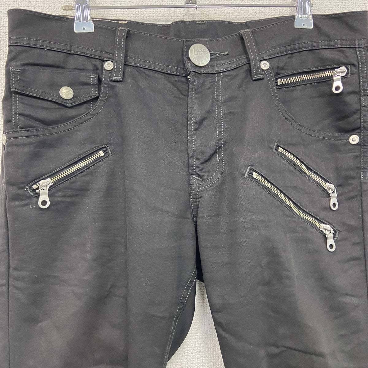Lee　リー　ナローパンツ　シンチバック　ジップフライ　黒　ブラック　W32サイズ　古着