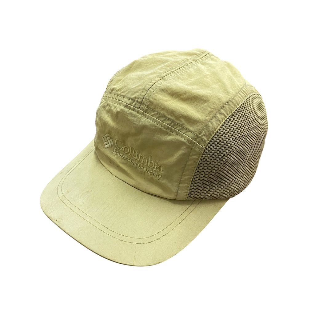 Columbia　コロンビア　ウィングマークキャップ　5パネルキャップ　ジェットキャップ　ベージュ　O/Sサイズ　古着