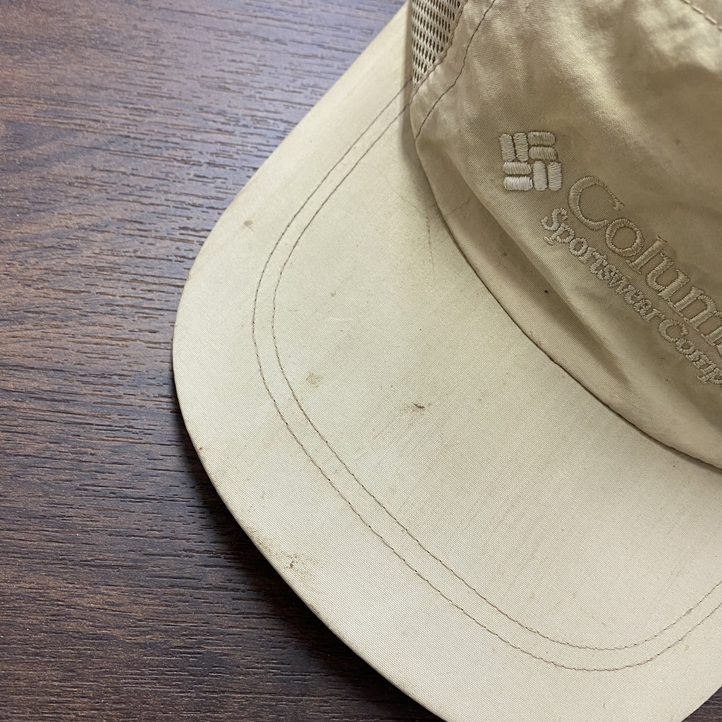 Columbia　コロンビア　ウィングマークキャップ　5パネルキャップ　ジェットキャップ　ベージュ　O/Sサイズ　古着
