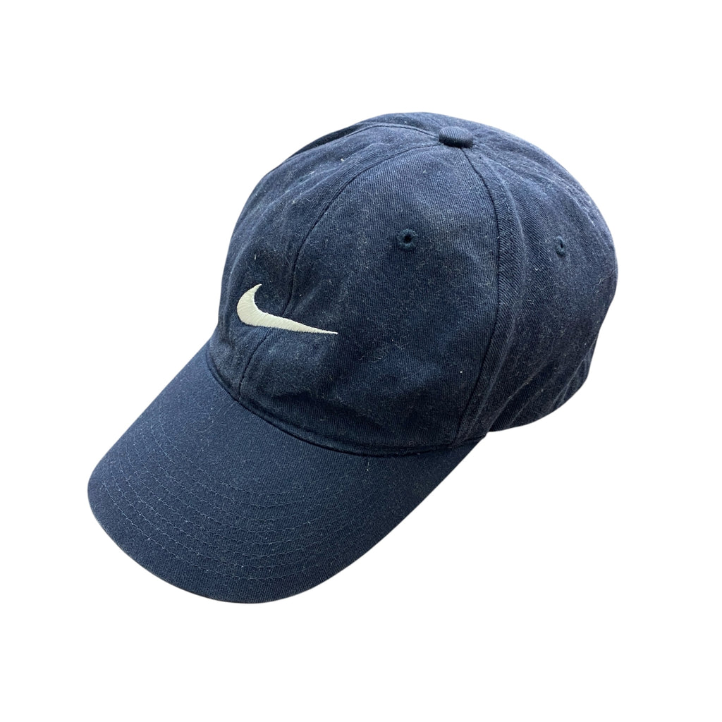 NIKE　ナイキ　6パネルキャップ　ベースボールキャップ　紺　ネイビー　ワンサイズ　古着