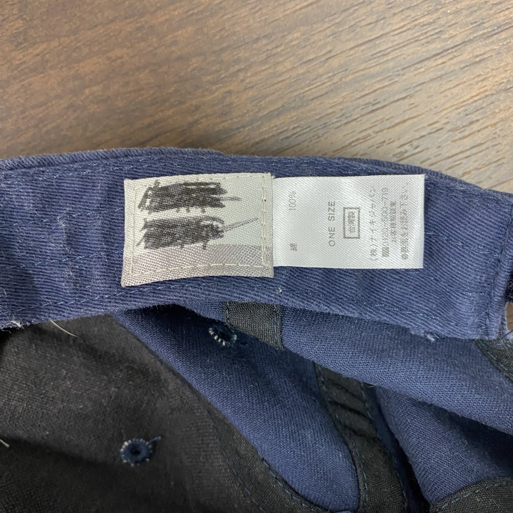 NIKE　ナイキ　6パネルキャップ　ベースボールキャップ　紺　ネイビー　ワンサイズ　古着