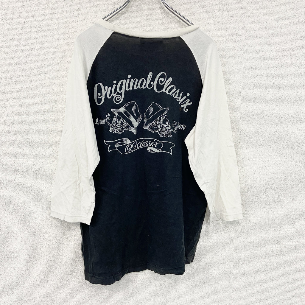 OG CLASSIX　長袖Tシャツ/ロンT　ラグラン　黒　ブラック　XLサイズ　古着
