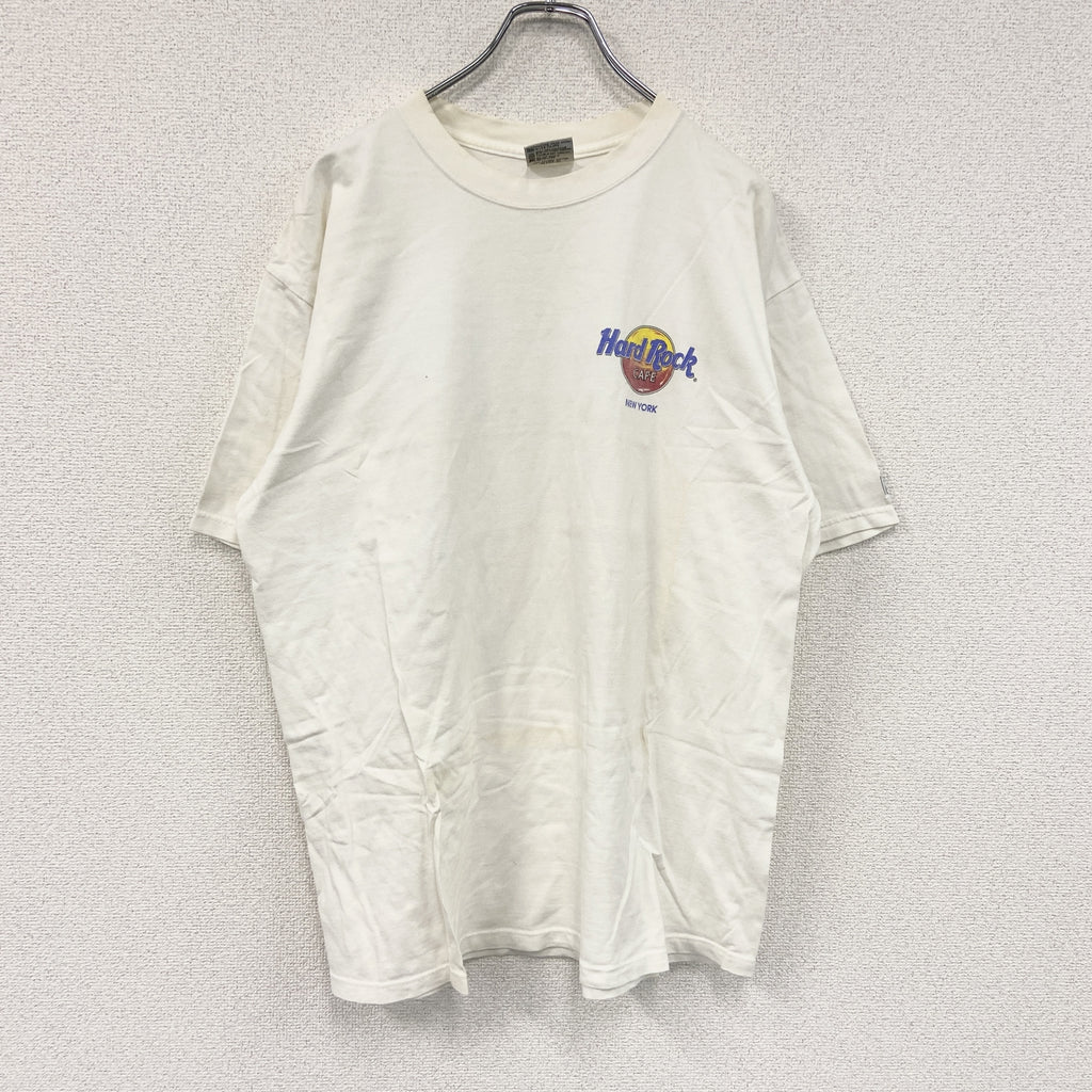 Hard Rock Cafe　ハードロックカフェ　半袖プリントTシャツ　白　ホワイト　Lサイズ　古着