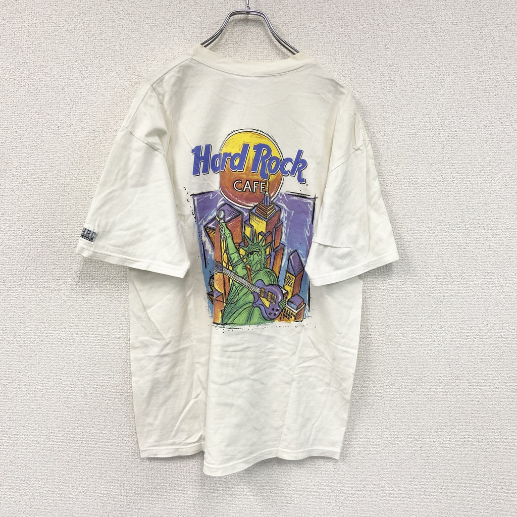 Hard Rock Cafe　ハードロックカフェ　半袖プリントTシャツ　白　ホワイト　Lサイズ　古着