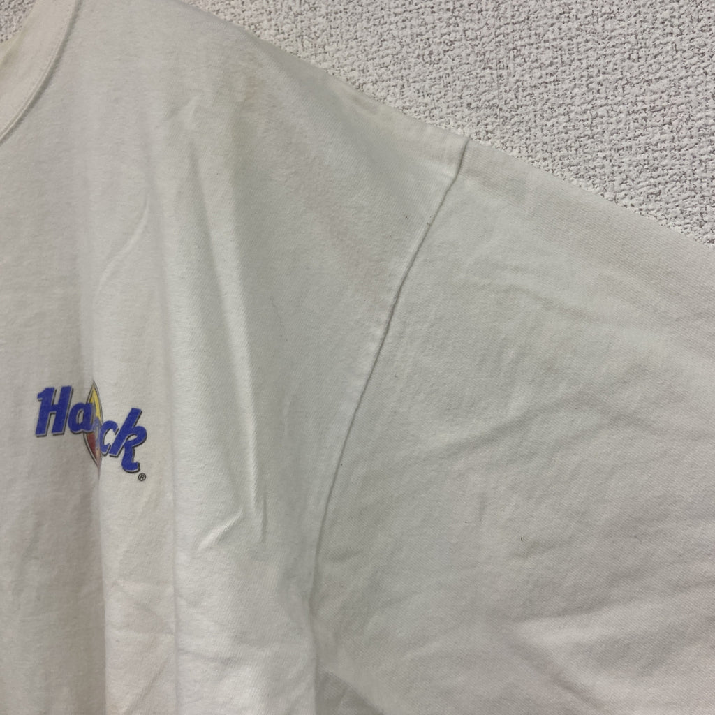 Hard Rock Cafe　ハードロックカフェ　半袖プリントTシャツ　白　ホワイト　Lサイズ　古着