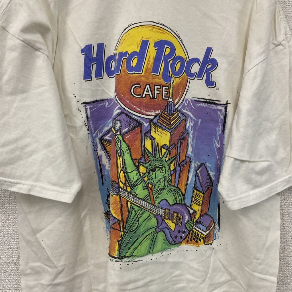 Hard Rock Cafe　ハードロックカフェ　半袖プリントTシャツ　白　ホワイト　Lサイズ　古着