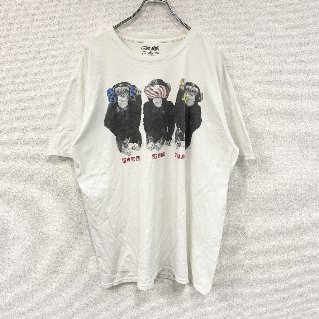Urban Pipeline　半袖プリントTシャツ　白　ホワイト　XLサイズ カットソー メンズ コットン 古着