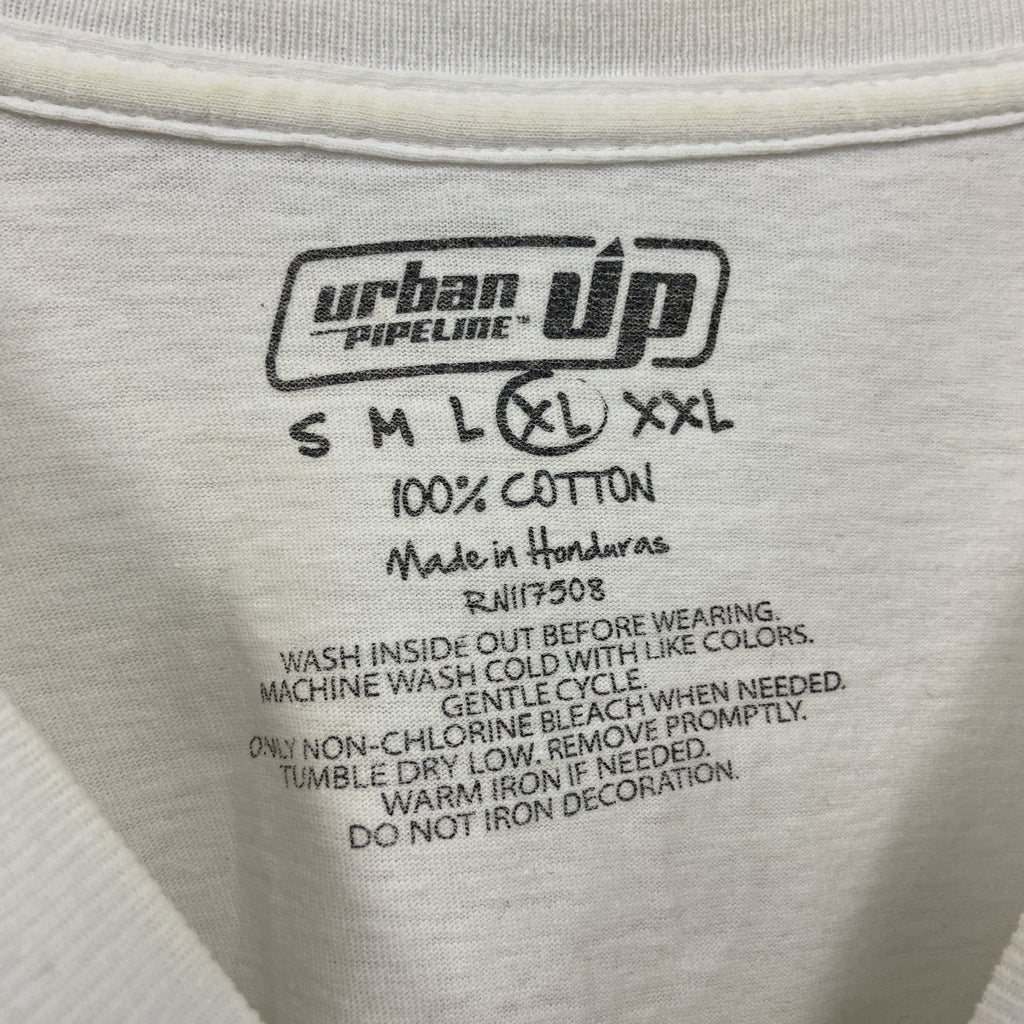 Urban Pipeline　半袖プリントTシャツ　白　ホワイト　XLサイズ カットソー メンズ コットン 古着
